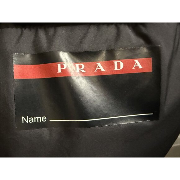 Prada XL Black Hooded Puffer Jacket With Graphene Padding Technology & Zipper Cl - Picture 4 of 16